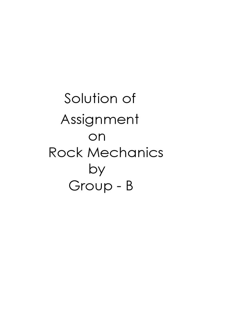 Rock Mechanics Tunnel Support Analysis | PDF | Stress (Mechanics ...