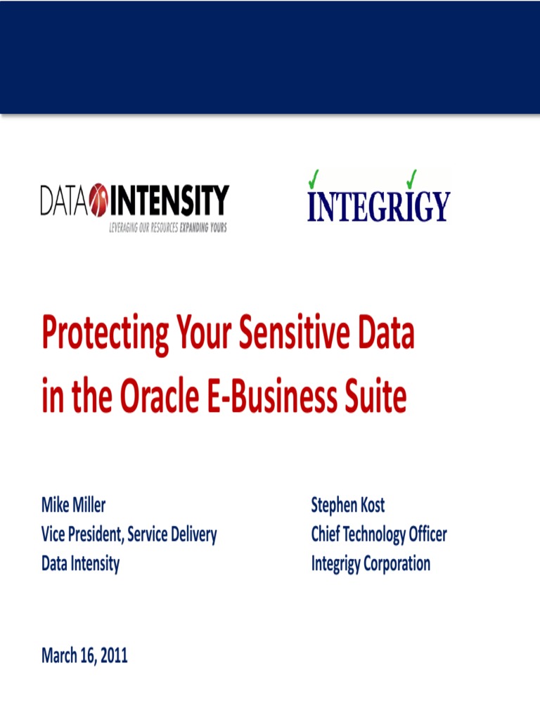 Protecting Your Sensitive Data in The Oracle E Business Suite | PDF ...