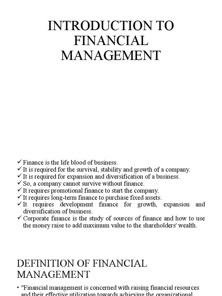 Introduction to Financial Management | PDF | Dividend | Investing