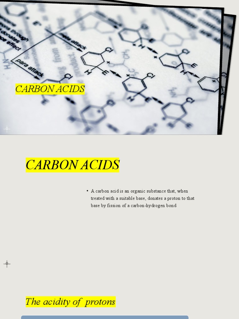 Carbon Acids PDF Acid Chemical Bond