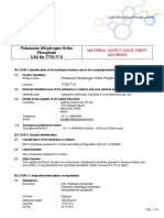 Potassium Dihydrogen Ortho Phosphate CAS No 7778-77-0: Material Safety Data Sheet Sds/Msds