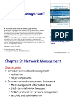 Network Management: A Note On The Use of These PPT Slides