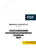 Memorial Descritivo: Condomínio Alphaville Residência Unifamiliar de 430,69M Nome Cliente Local