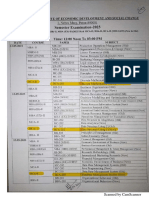 All Courses Second Semester and BBA Sixth Semester Examination - 2023 Schedule