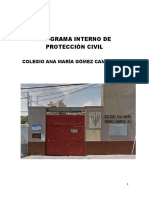 Programa Interno de Protecciòn Civil: Colegio Ana Marìa Gòmez Campos A.C