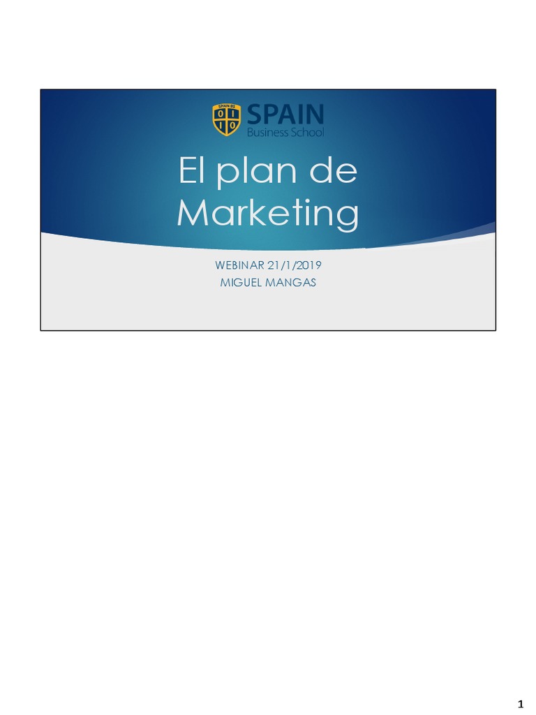 20190121-Cómo Elaborar Un Plan de Marketing | PDF | Marketing ...