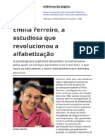 Emilia Ferreiro, A Estudiosa Que Revolucionou A Alfabetização