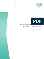 Pharmacy Board - Registration Standard - Recency of Practice - 1 December 2015