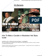 How To Make A Cavalier or Musketeer Hat Basic Guide The Tavern Knight's Barracks