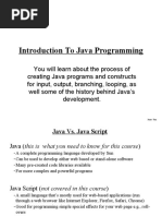 Introduction To Java Programming