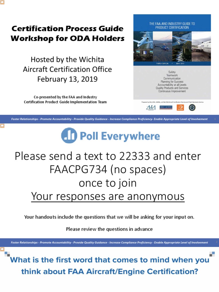 Cpg Workshop Oda Holders Pdf Regulatory Compliance Federal