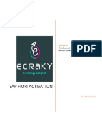 SAP Fiori Activation Steps