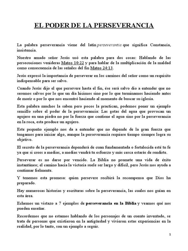 Ejemplos de Perseverancia en la Biblia | PDF | Abrahán | Sarah