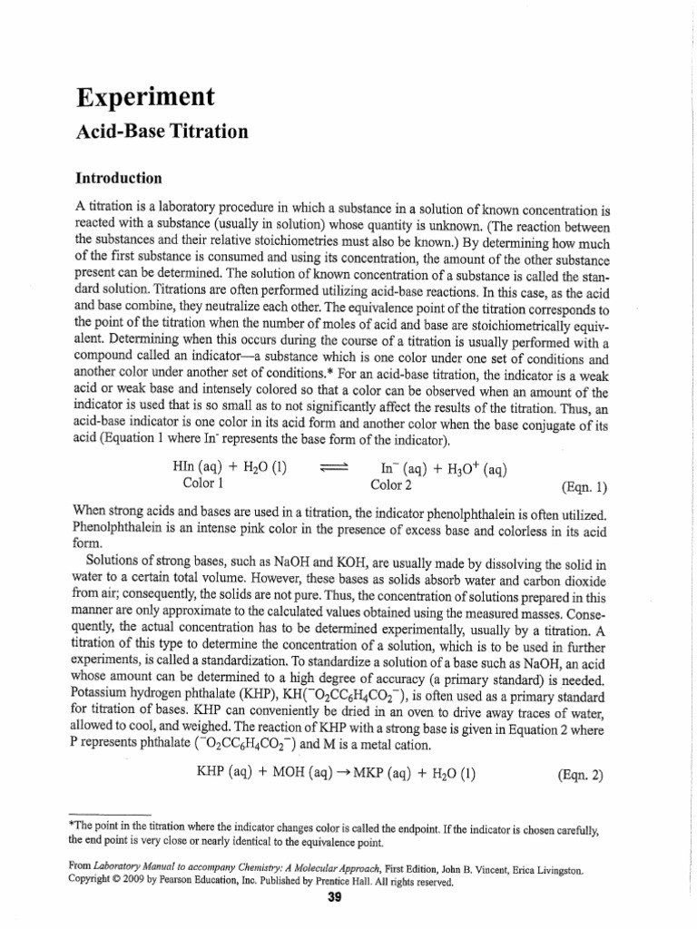 Kami Export Lab 4 AcidBase Titration PDF Titration Chemistry