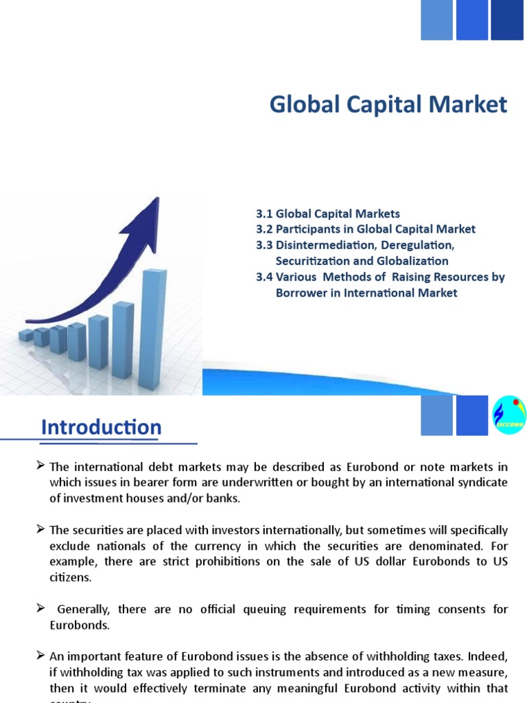 Overview of Global Capital Markets | PDF | Financial Markets ...