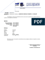 Para: Banco Bbva De: Klering Vehiculos FECHA: 23/05/2016 ASUNTO: Solicitud de Crédito De: MARCOS VINICIUS VICENTE CI:6.764.257