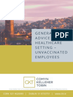 COVID-19 - General advice on unvaccinated healthcare employees