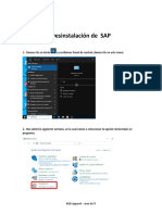 Desinstalación de SAP: 1.-Damos Clic en Inicio