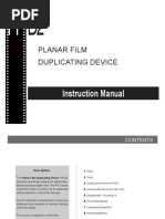 Planar Film Duplicating Device: Instruction Manual