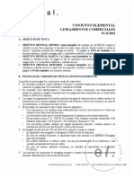 Conjunto Elemental Lineamientos Comerciales: A. Objetivos de Venta