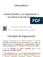 Informática II: Unidad Temática 1:la Organización y Los Sistemas de Información
