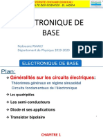 Electronique de Base: Redouane RMAILY Département de Physique 2019-2020