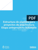 Estructura de Plantilla para Proyectos de Arquitectura Etapa Anteproyecto Licitatorio