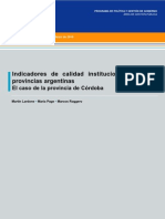 Indicadores de Calidad Institucional para Las Provincias Argentinas