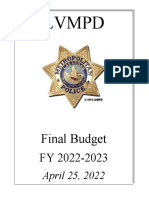 LVMPD LVMPD: Tentative Budget FY 2010-2011 February 22, 2010 FY 2022-2023