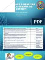 Acciones A Realizar en La Semana de Gestión: RM 221-2022 MINEDU