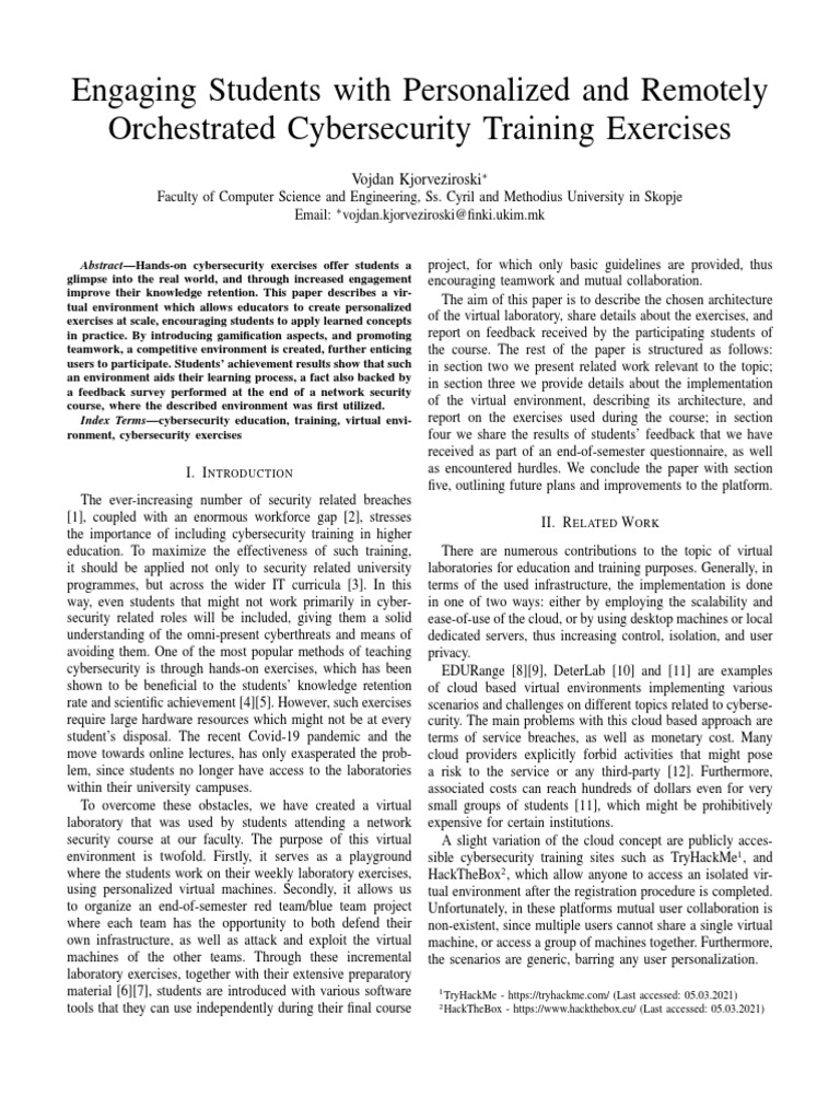 Engaging Student With Personalized Exercises PDF Computer Network