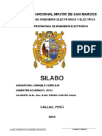 Silabo: Universidad Nacional Mayor de San Marcos