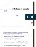 Medidas de posição central