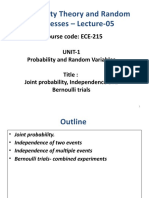 Probability Theory and Random Processes - Lecture-05: Course Code: ECE-215