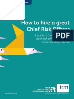 A Guide To The Recruitment of Chief Risk Officers and Other Senior Risk Professionals