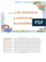 Lista de Asistencia y Evaluacion