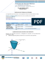 Departamento de Ciencias Básicas: Taller Primer Corte PERIODO 2023-1