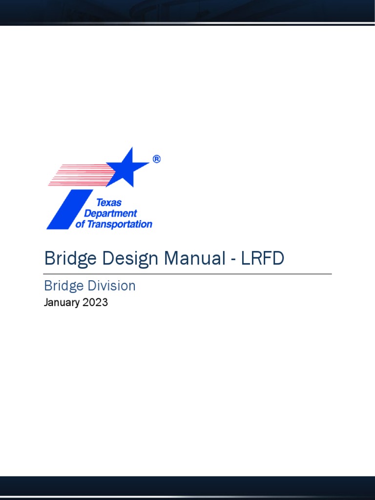 Bridge Design Manual LRFD PDF Beam (Structure) Prestressed Concrete