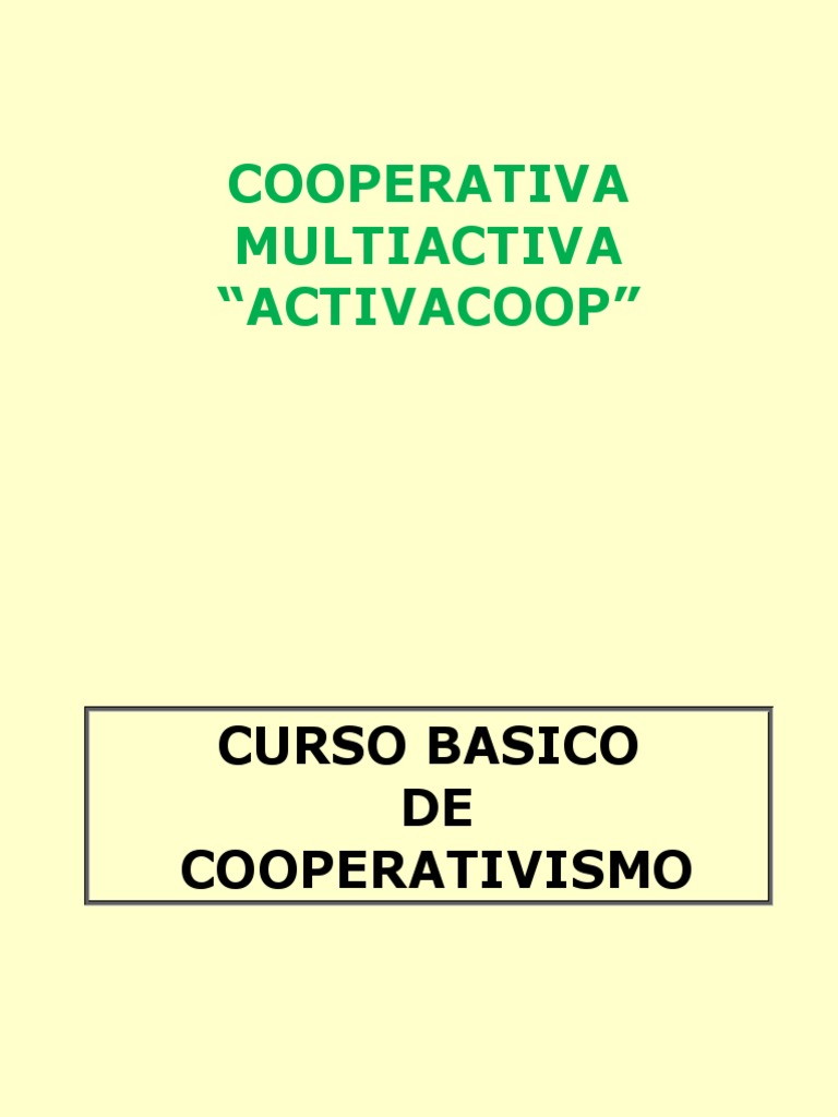 CARTILLA COOPERATIVISMO 2014 - Colombia | PDF | Cooperativa ...