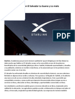 Starlink en El Salvador Lo Bueno Y Lo Malo