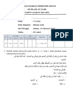 PH 2 Bahasa Arab Kelas 5 Semester Genap 