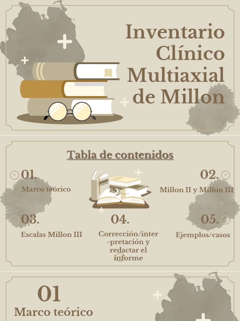 Inventario Clínico Multiaxial de Millon PDF Trastorno depresivo mayor Depresión (estado de