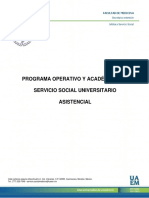 Programa Operativo Y Académico Del Servicio Social Universitario Asistencial