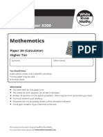 Mathematics: Practice Paper 8300