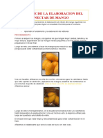 Informe de La Elaboracion Del Nectar de Mango