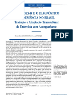 CAMDEX-R AND DEMENTIA DIAGNOSIS IN BRAZIL Translation and Transcultural Adaptation of The Informant Interview