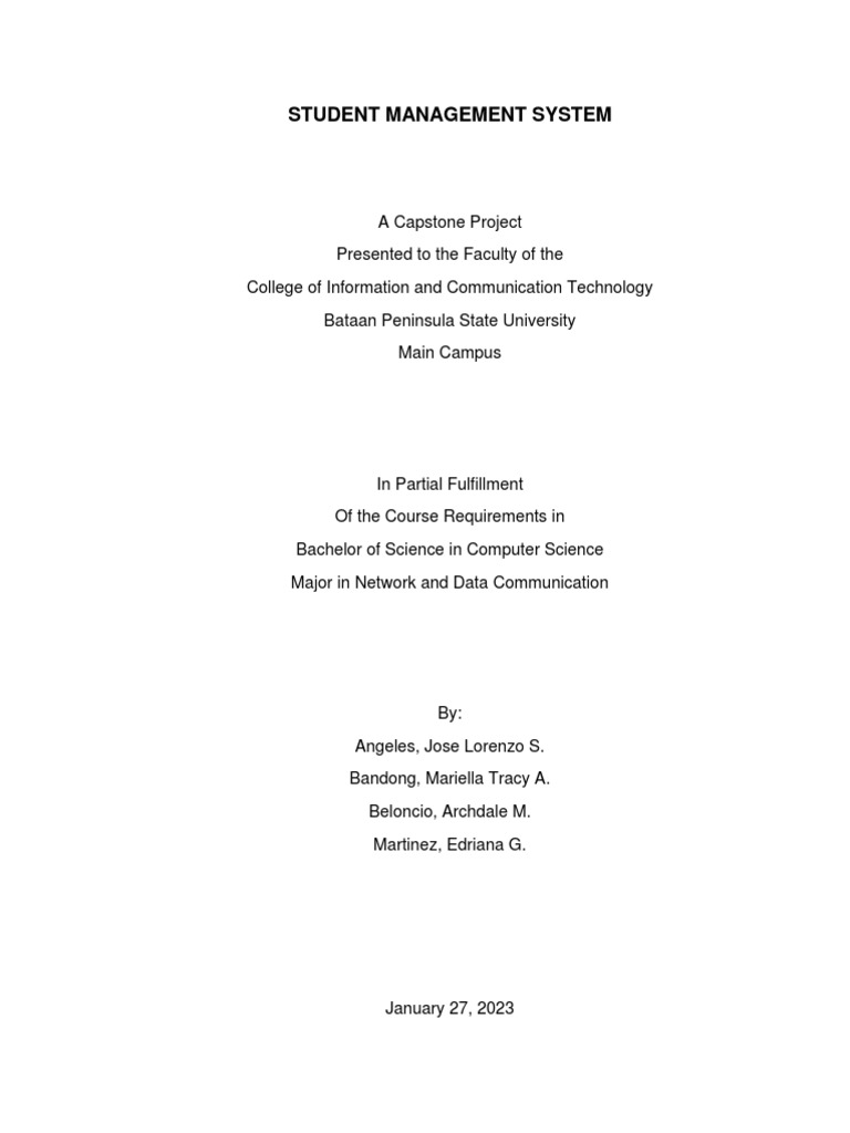 FinalDocument - STUDENT MANAGEMENT SYSTEM | PDF | Databases ...