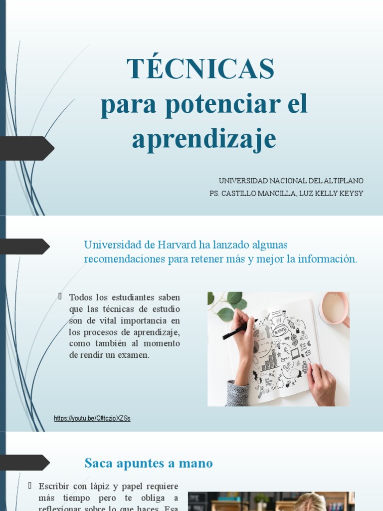 Técnicas Efectivas para Aprender Mejor | PDF | Aprendizaje | Sicología
