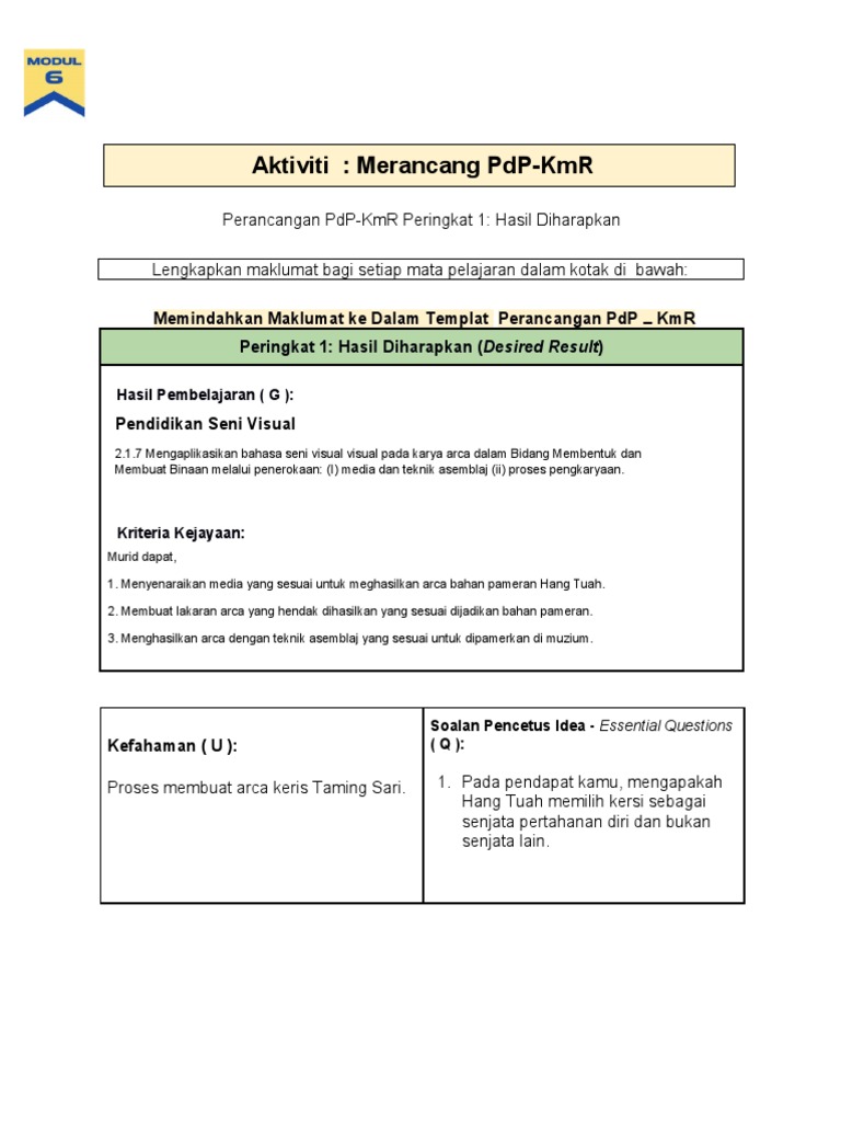 Perancangan PDP Pendidikan Seni Visual | PDF