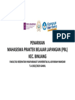 Penarikan Mahasiswa Praktek Belajar Lapangan (PBL) Kec. Binuang